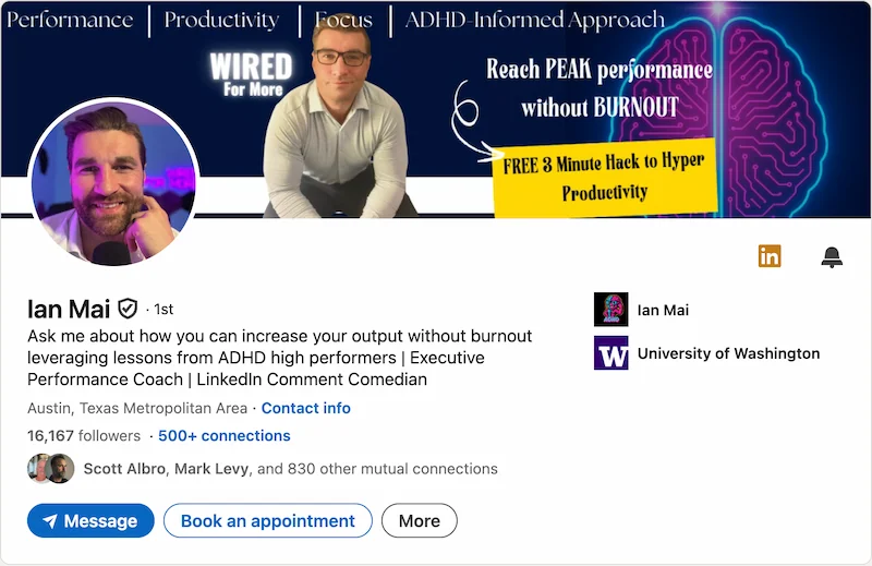 Example of a strong LinkedIn profile photo