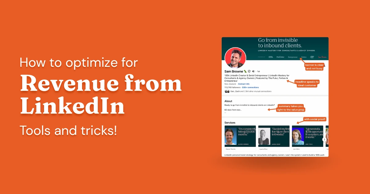 LinkedIn Optimization Tools & Tricks From a Seven Figure Creator
