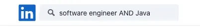 LinkedIn search using the AND boolean operator