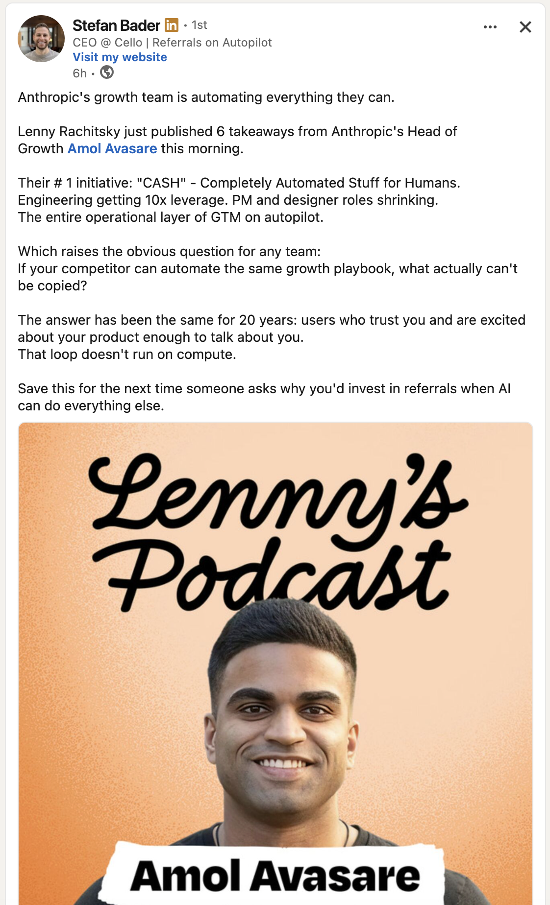 LinkedIn post about LK-99 superconductor discovery