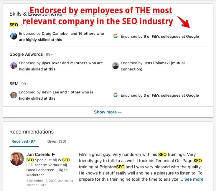 Fili's skills and endorsements on LinkedIn